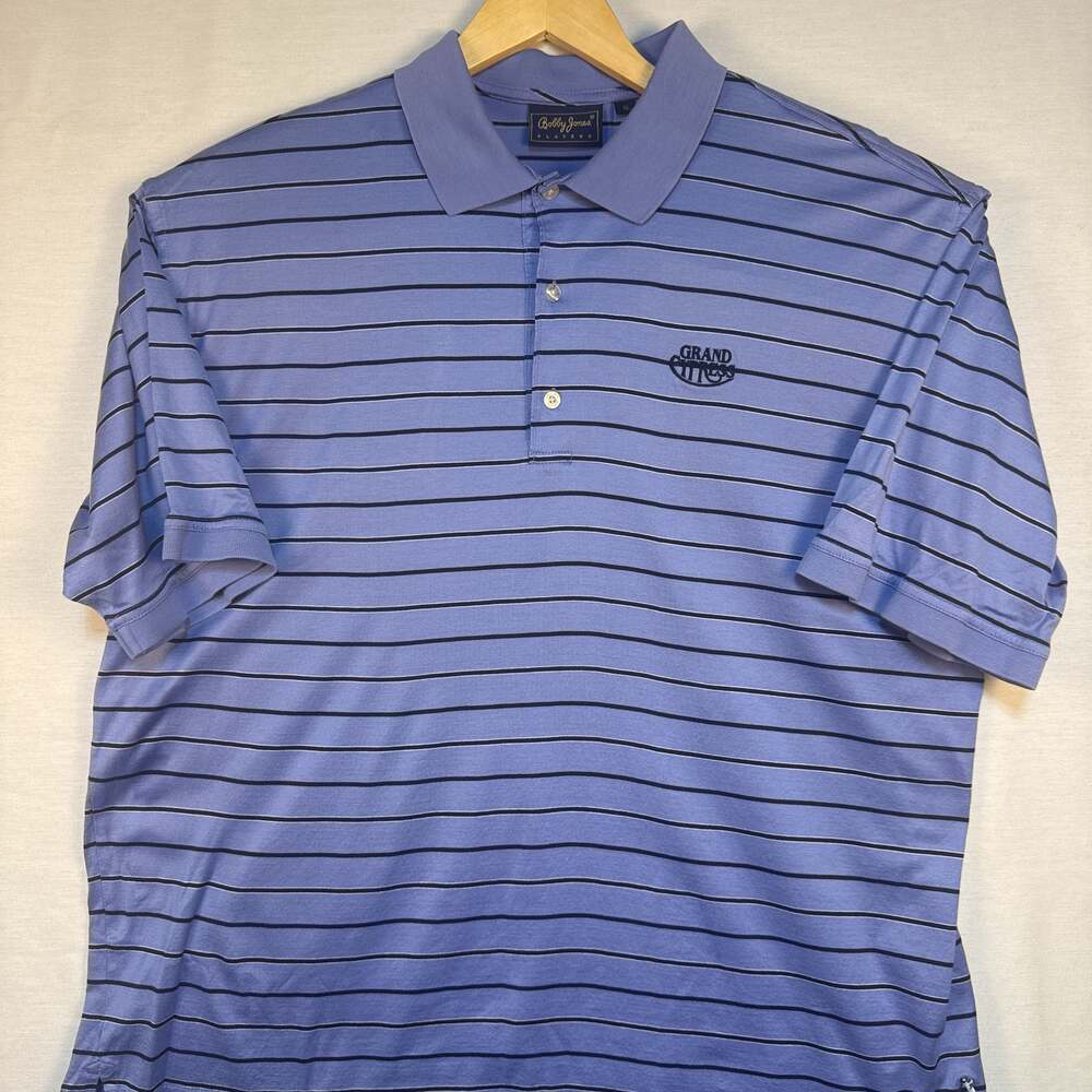 Bobby Jones Players Grand Cypress Striped Golf Polo Shirt XL